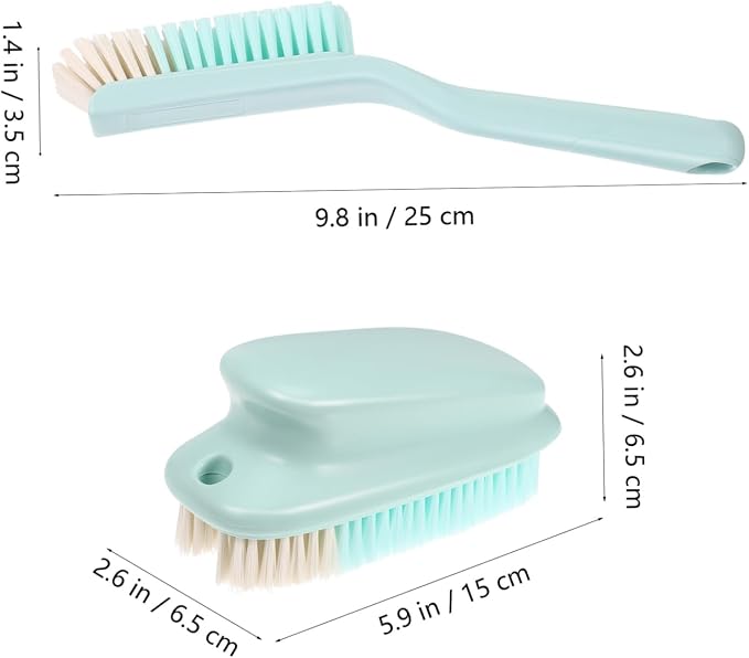 GALPADA 5sets Ergonomic Laundry Brush for Clothes Shoes Long Handle Scrub Brush for Household Cleaning