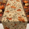 Thanksgiving Table Decor - Vintage Autumn Pumpkin Floral Table Runner