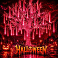 Aukora Halloween Lights Outdoor, UL Certified Red Meteor Shower Lights