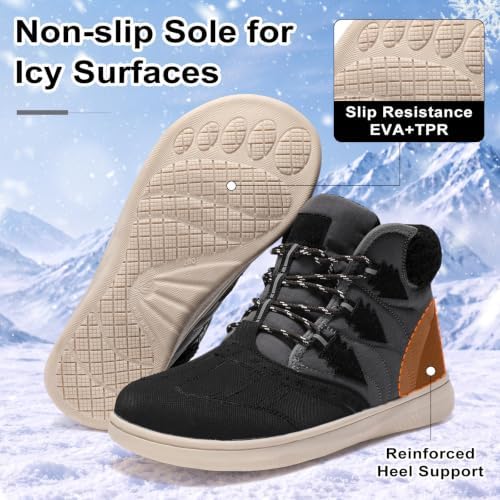 BARERUN Womens Waterproof Winter Snow Boots Lightweight Warm Ankle Booties