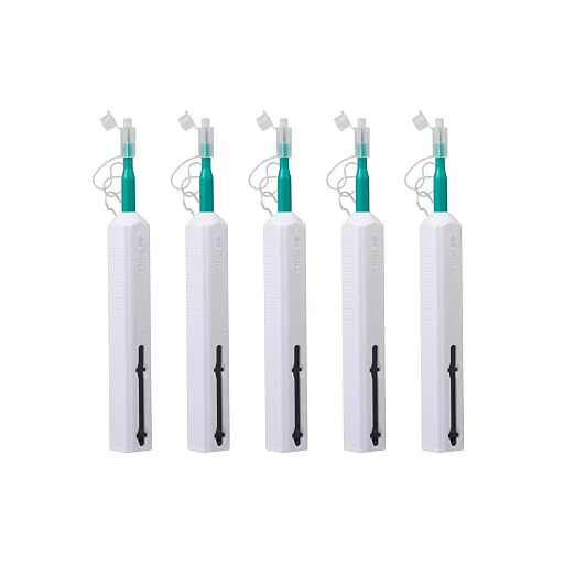 -5pcs Optical Fiber Cleaning Pen 2.5mm Ferrules SC/ST/FC Optical Fiber Connector Cleaning Pen Been Cleaned for More Than 800 Times, (Xstus-Pen-SC-White-5PC)