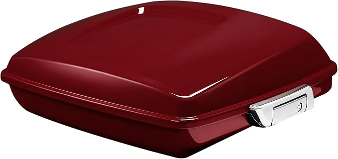 5.5" Razor Motorcycle Trunk W/Latch Key Fit For Harley 2014-2025 Touring CVO Road King Street Glide Electra Glide Ultra Limited Pack Billiard Red