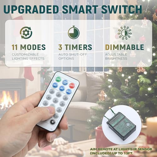 YITAHOME Prelit Layered Pre-Decorated Christmas Tree 7.5ft with Remote