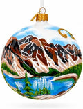 Banff National Park, Alberta, Canada Glass Christmas Ornament