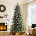SHareconn 6ft Prelit Artificial Aspen Christmas Tree with Remote Control