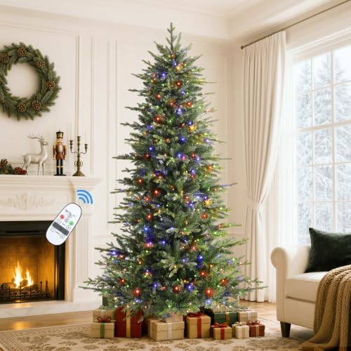 SHareconn 6ft Prelit Artificial Aspen Christmas Tree with Remote Control