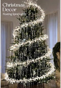 Christmas Decorations - 2000 LED 60ft Floating Spiral Christmas Tree Lights