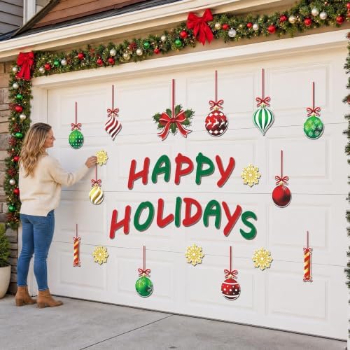 Christmas Magnetic Decorations Set for Garage Fridge (Christmas-B)