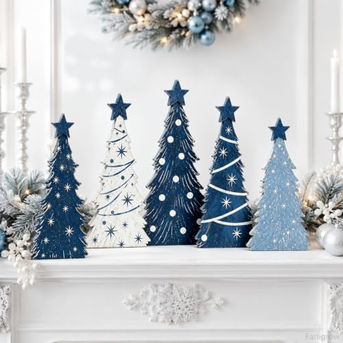 Christmas Decorations Indoor, Blue Christmas Star Tree Home Decor