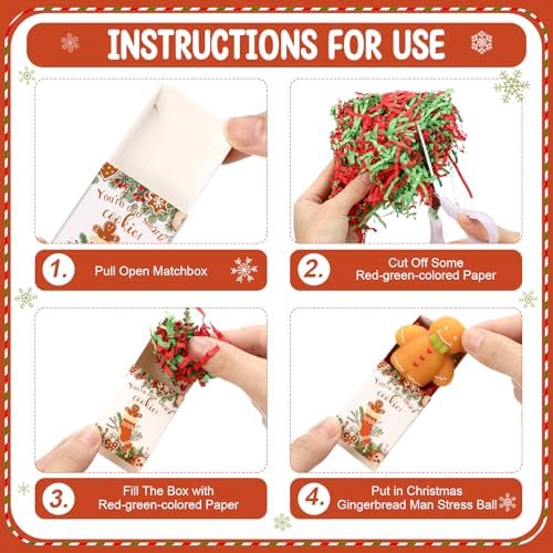 24 Sets Christmas Gingerbread Gifts Funny Appreciation Party Favors