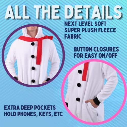 Funziez! Slim Fit Adult Onesie - Animal Costume - Plush Unisex Halloween One Piece Cosplay Suit for Women and Men