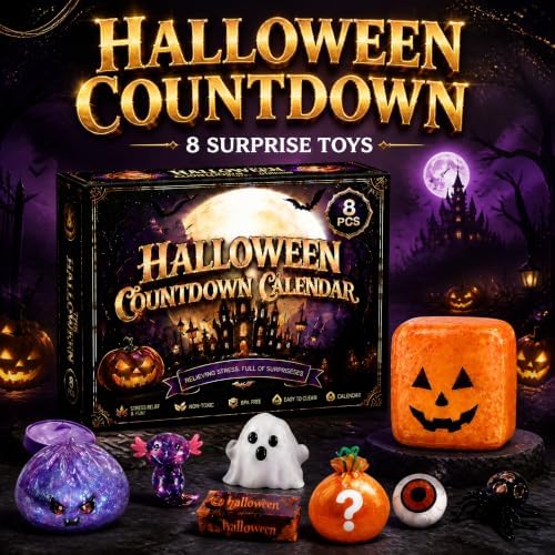 8Pcs Halloween Squeeze Toys Taba Fidget Sensory Squshies Toy Set