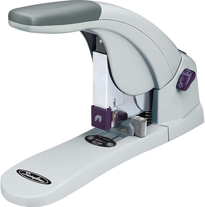 Swingline Heavy Duty Stapler, 120 Sheet Capacity, LightTouch, Jam Free, Reduced Effort, Anti-Microbial, Metal, Gray (90010)