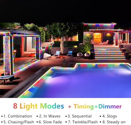 KNONEW 1000 LED Rope Lights Outdoor 328FT Rope Light for Outside Waterproof