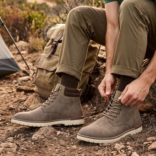 Vostey Men's Hiking Boots Waterproof Casual Chukka Boots for Men
