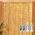 Brightown 2 Pack 300 LED Fairy Curtain Lights, 9.8ft x 9.8ft String Lights