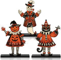 3 Pcs Halloween Decorations Indoor, Wooden Vintage Halloween Kitchen Decor
