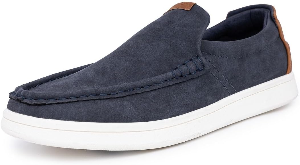 Nautica Men's Slip-On Loafers Casual Moc Toe Sneakers Boat Shoes Slipper for Men – Lightweight & Comfortable - Derwin