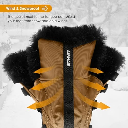 AIRHAS Women's Warm Snow Boots Cold Weather Winter Boots