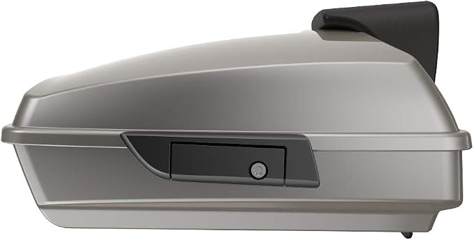 Advanblack Road Glide Tour Trunk Pack Pewter Pearl Razor Tour Trunk Pack Backrest Pad for '97-'25 Harley Touring Road King Street Glide Electra Glide CVO models