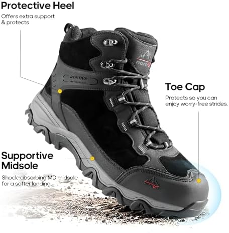 NORTIV 8 Men's Waterproof Lightweight Hiking Boots