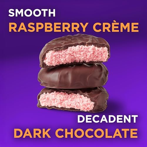 RUSSELL STOVER Halloween Dark Chocolate Raspberry Crème Pumpkin, 1.3 oz. (Pack of 18) - Bulk Halloween Candy