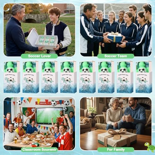 Wettarn 25 Sets Positive Soccer Gift with Boxes, Team Gifts