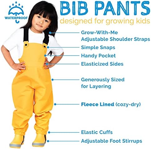 Jan & Jul Cozy-Dry Snow Bib Pants for Toddlers & Kids