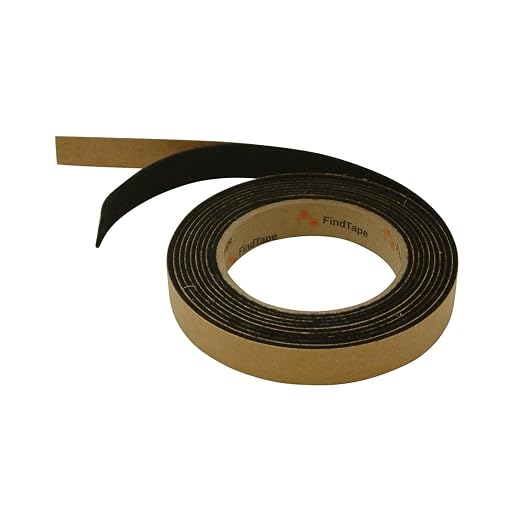 FindTape Polyester 1.5mm Felt Tape – 3/4 in. x 10 ft. Felt Strips with Adhesive Backing and Furniture Strips, Great for Arts and Crafts, Classrooms, and Protecting Furniture (Black)