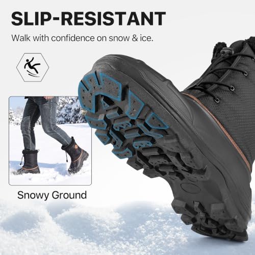 Snow Boots for Men Waterproof Lightweight Winter Men's Snow Boots