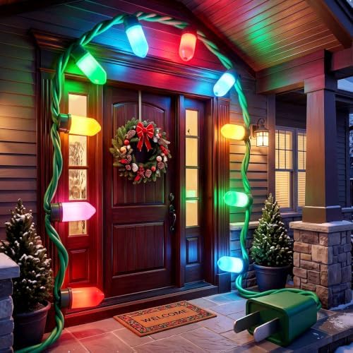 Christmas Decorations - 17Ft Christmas Giant Plug String Lights