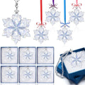 Roowest 10 Sets Christmas Crystal Snowflake Ornaments Glass, Novel Style