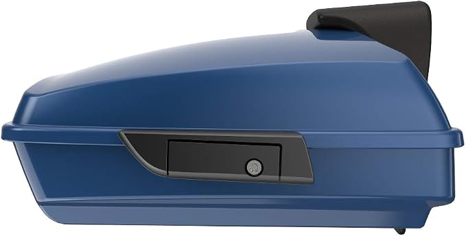 Advanblack Road Glide Tour Trunk Pack Legend Blue Razor Tour Trunk Pack Backrest Pad for '97-'25 Harley Touring Road King Street Glide Electra Glide CVO models