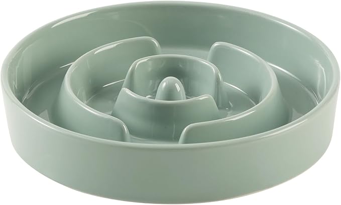 Havniva Dog Bowls Slow Feeder, Ceramic Slow Feeder Dog Bowls for Fast Eater | 3.2 Cups Dog Food Bowl Puzzle Feeder, Slow Feeding Bowls for Large Dogs, Non-Slip Base, Anti-Choking