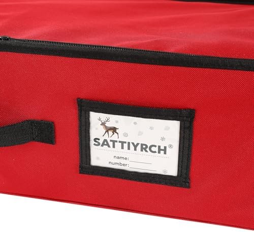 Sattiyrch Christmas Ornament Storage Box,Box Contributes Slots for 96 Holiday Ornaments 3-Inch Underbed Storage