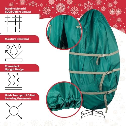 Elf Stor 6ft Prelit Christmas Tree with Upright Storage Bag, Green