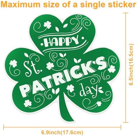 MDDRUIQI St Patricks Day Decorations - 105 PCS St Patricks Day Window Clings - Shamrock Stickers for Glass Reusable Static Spring Shamrock Decorations | St Patricks Day Decor