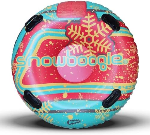 Wham-O Snowboogie Air Tube 48" | Single or Double Rider Snow Sleds | Inflatable Sled with Soft Handles | Slick Bottom | Snow Sledding for Adults & Children | Holidays & Winter (48, Snow)