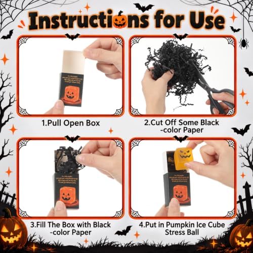 12 Sets Halloween Party Favors Relief Pumpkin Gifts Bulk for Coworkers