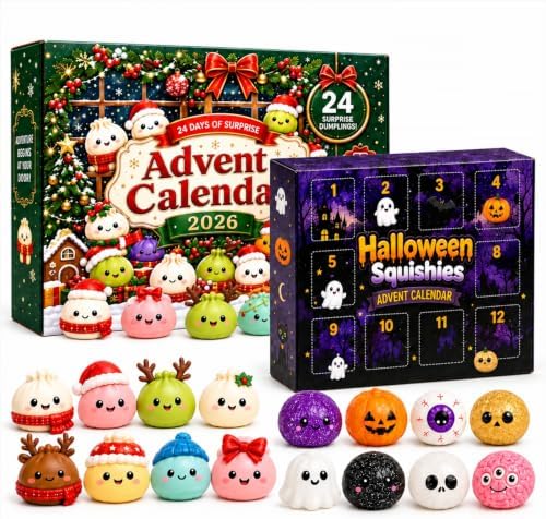 Christmas Halloween Squishies Advent Calendar 2026 Countdown for Adults