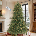 SHareconn 7.5ft Prelit Artificial Fir Christmas Tree with Dual Color Lights