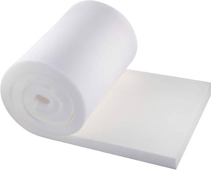Patelai Cushion Sheet Upholstery Foam High Density Foam Padding Seat Replacement Upholstery Wrap Sponge Padding for Cushions Chairs Packing Storage and Shipping(79 x 16 x 1.6 Inch,White)