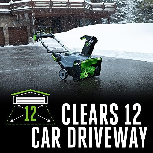 EGO Power+ SNT2112 21-Inch 56-Volt Lithium-Ion Cordless Steel Auger Snow Blower with (2) 5.0Ah Batteries, Dual Port Charger Included, Plus Extra (1) BA2800T 5.0Ah Battery