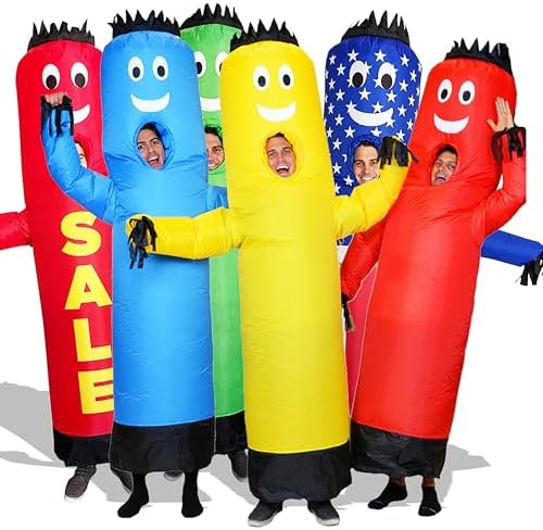 LookOurWay Inflatable Tube Man Costume - Wacky Wavy Arm Guy Funny Inflatable Halloween Costume