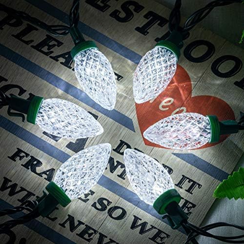 AWQ 200LED 146.9 FT C9 Christmas Lights Fairy Twinkle String Lights White