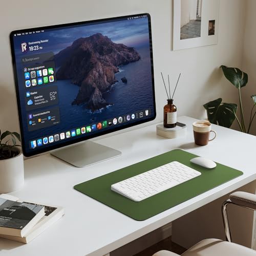 Jotsome Leather Desk Pad Mat, 17" x 12", Forest Green