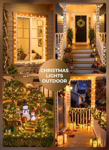 LED Christmas Lights Indoor Outdoor, 66FT 200 Count Mini String Lights