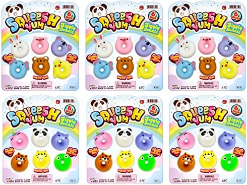JA-RU Squeesh Yum - Mini Squishy Donut Toy 3352-6s