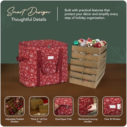 Covermates Adjustable Ornament Storage Bag, 19.25" W x 13" D x 18.5" H