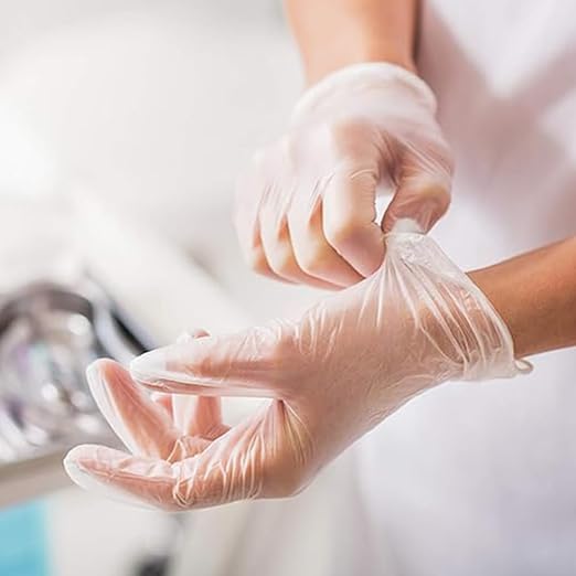 Jointown Basic Medical Vinyl Exam Gloves Disposable Latex Free Medium, Powder-Free, Clear Food Safe Gloves, Vgpf3002, (Case of 1,000) Medium